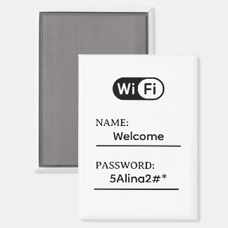 Aimant Mot de passe et réseau Wifi pour entreprise simple