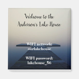 Aimant Mot de passe Wifi de la location de vacances Lake 