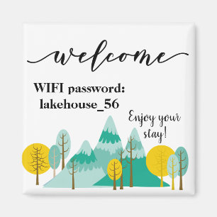 Aimant Mot de passe Wifi de la location de vacances Welco