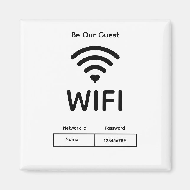 Aimant Mot De Passe Wifi Invité (Devant)