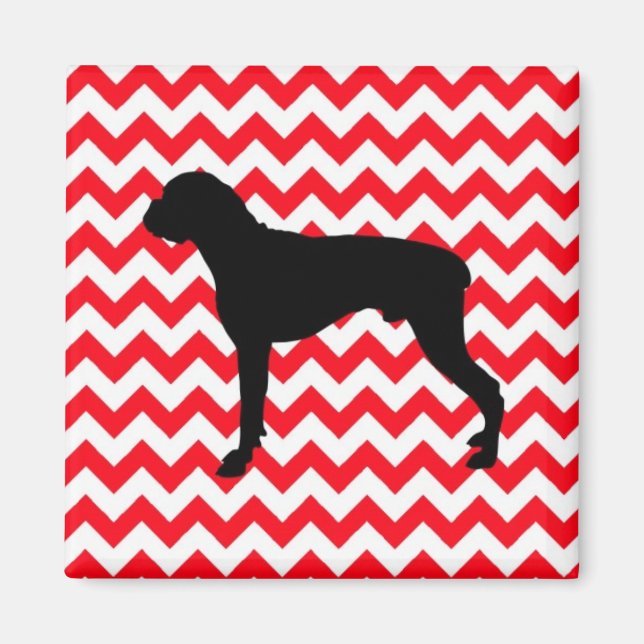 Aimant Moteur de feu Chevron rouge avec boîte Silhouette (Devant)
