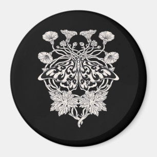 Aimant Moth Talisman - Whimsigoth sérigraphie Style Drawi