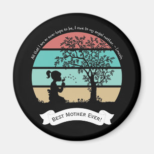 Aimant Mother's Day Quote Sitting Under Tree Angel Mother