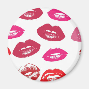 Aimant Motif à bouche rouge Personnalisé