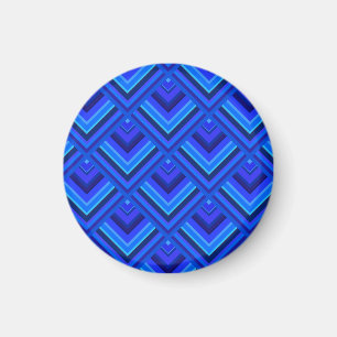 Aimant Motif à échelle à bandes bleues