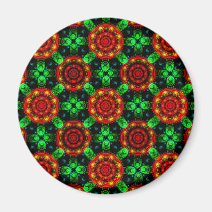 Aimant Motif abstrait élégant boho moderne floral #504