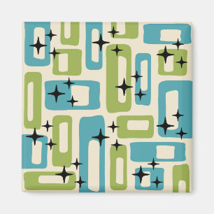 Aimant Motif Abstrait moderne du milieu du siècle