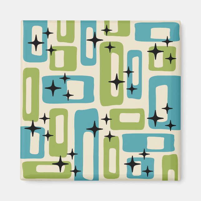 Aimant Motif Abstrait moderne du milieu du siècle (Devant)