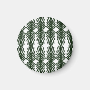 Aimant Motif Abstrait Personnalisé d'Arbre de Pin Vert Fo