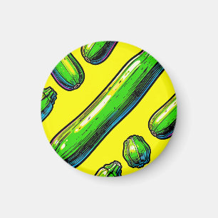 Aimant Motif Art Pop Néon de Courgettes