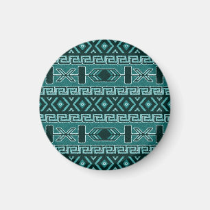 Aimant Motif aztèque Turquoise du sud-ouest