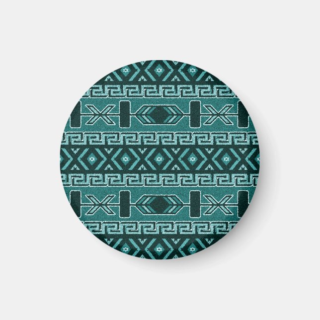 Aimant Motif aztèque Turquoise du sud-ouest (Devant)