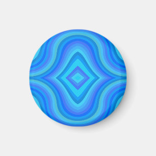 Aimant Motif bleu rétro