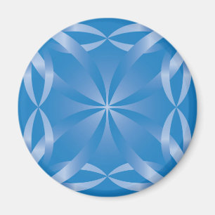 Aimant motif bleu topaz