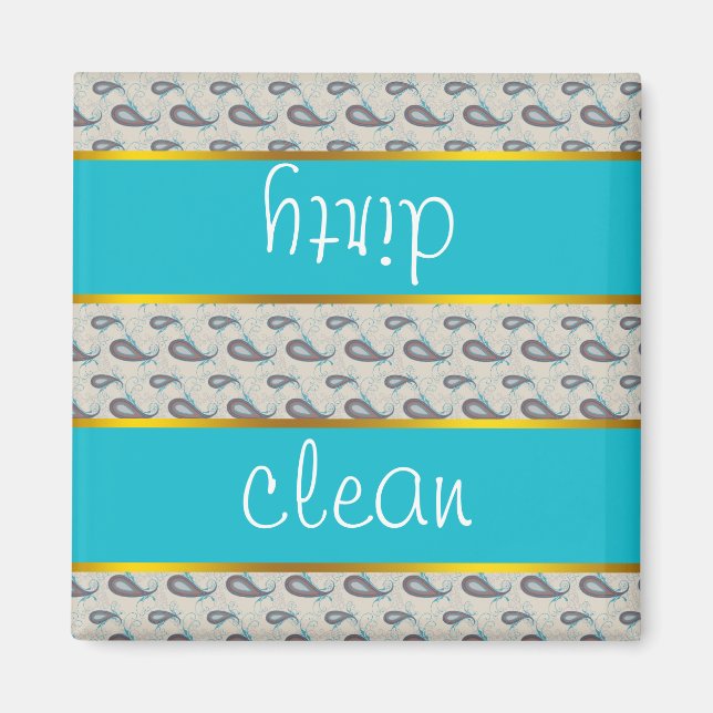 Aimant Motif Champagne Paisley (Devant)