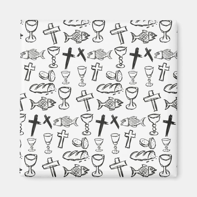 Aimant Motif chrétien (Devant)