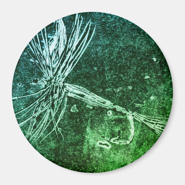 Aimant Motif classique à mouches sèches pour la pêche à l (Devant)