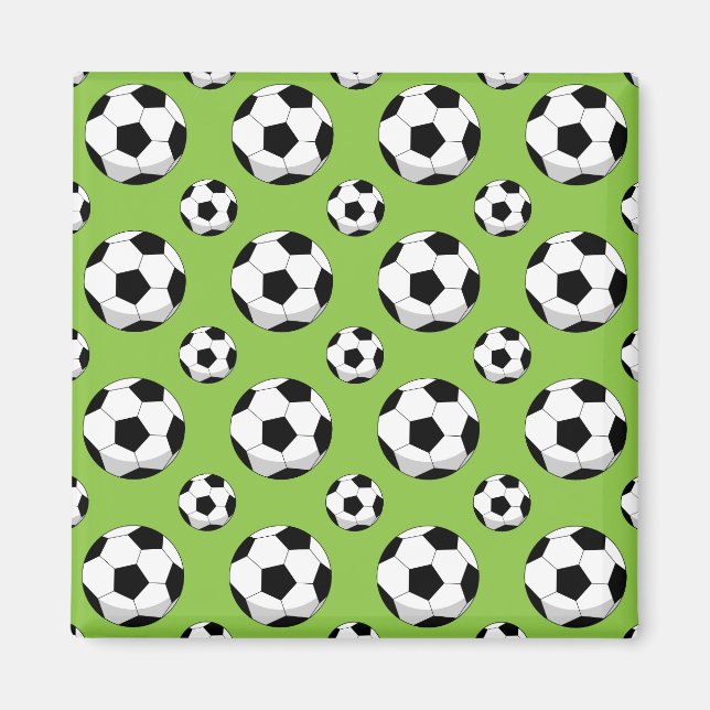 Aimant Motif de balle de football de dessin (Devant)