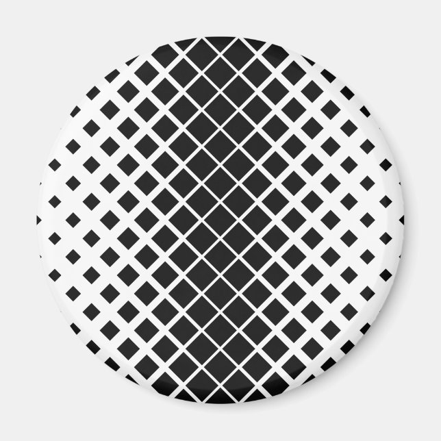 Aimant Motif de blocs de Carré de dissolution noir modern (Devant)