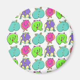 Aimant Motif de boutons de hamster coloré