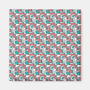 Aimant Motif de briques rétro