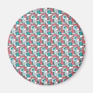 Aimant Motif de briques rétro