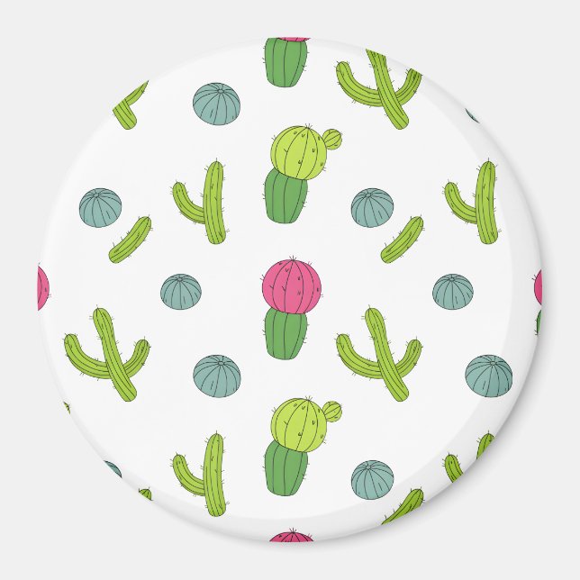 Aimant Motif de Cactus du désert (Devant)