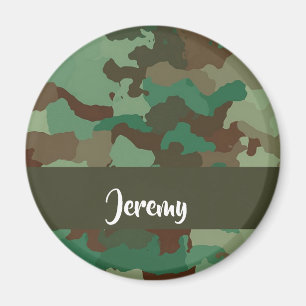 Aimant Motif de camouflage de nom personnalisé