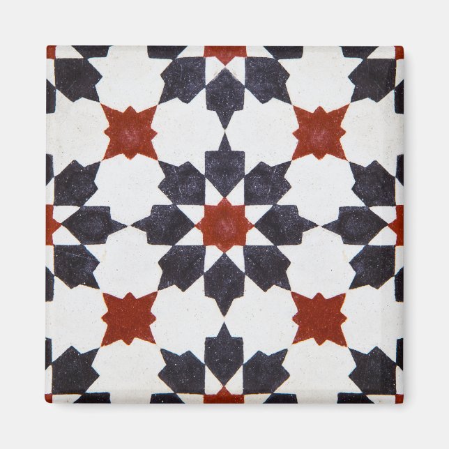 Aimant Motif de carreaux en forme d'étoile marocaine (Devant)