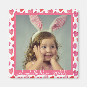 Aimant Motif de coeur rose mignon Saint Valentin Photo