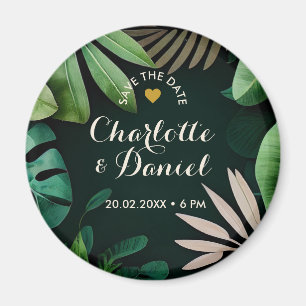 Aimant Motif de congé tropical MARIAGE Enregistrer La