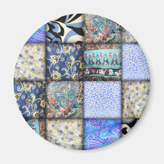 Aimant Motif de courtepointe Blue Faux
