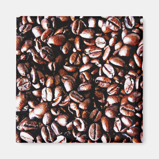Aimant Motif de fèves de café - rôti foncé