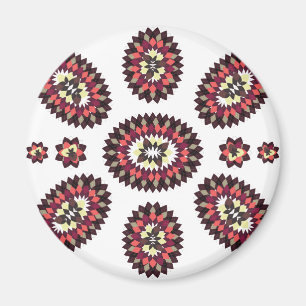 Aimant Motif de fleurs Mandala