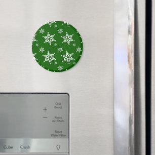 Aimant Motif de flocon de neige, Flakes blancs, Neige, Ve