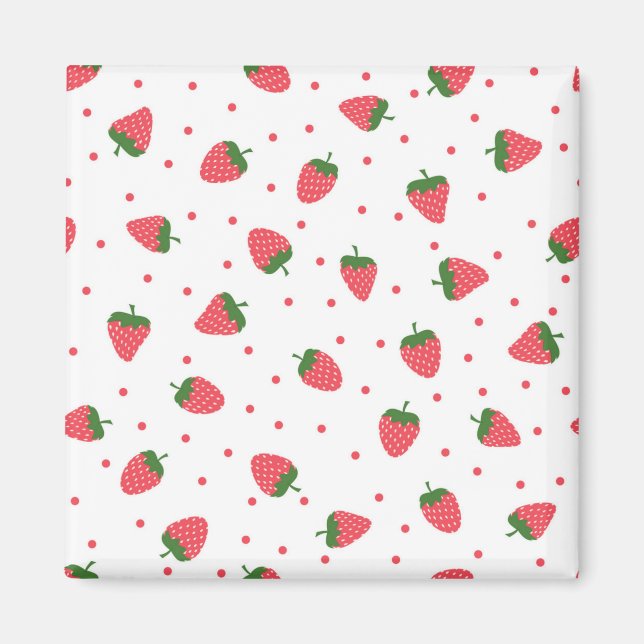 Aimant Motif de fraises (Devant)