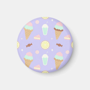 Aimant Motif de friandises de glace Kawaii