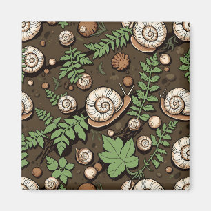 Aimant Motif de jardin fantaisiste d'escargot d'herbe