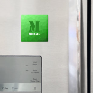 Aimant Motif de maillage géométrique vert clair