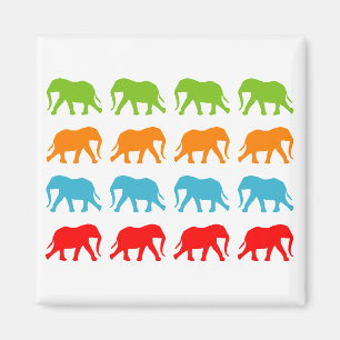 Aimant Motif de marche des éléphants