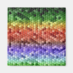 Aimant Motif de mosaïque arc-en-ciel