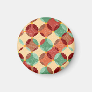 Aimant Motif de mosaïque circulaire, illustration géométr