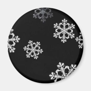 Aimant Motif de Noël minimaliste monochrome