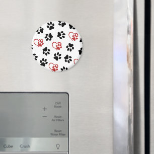 Aimant Motif De Pâtes, Pâtes Noires, Pâtes Rouges, Coeurs