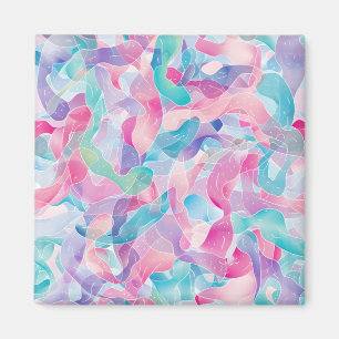 Aimant Motif de ruban abstrait pastel