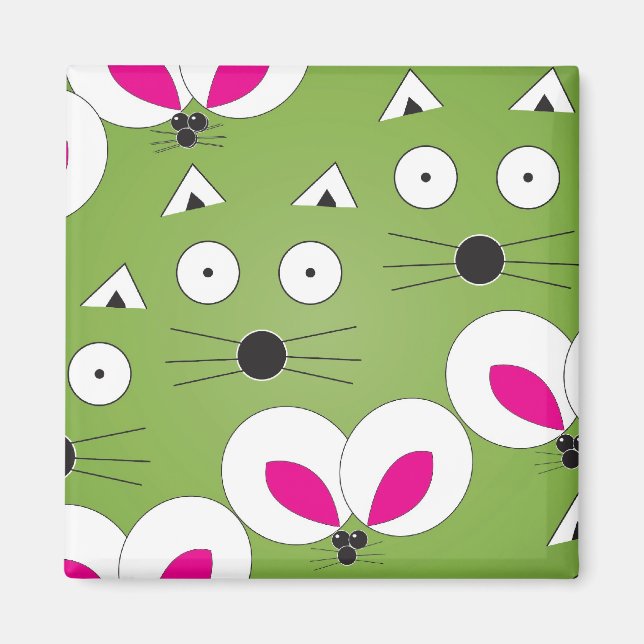 Aimant Motif de souris Cat vert (Devant)