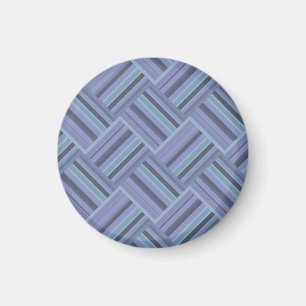 Aimant Motif de tissage en diagonale gris bleu