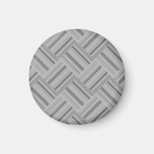 Aimant Motif de tissage en diagonale rayures grises