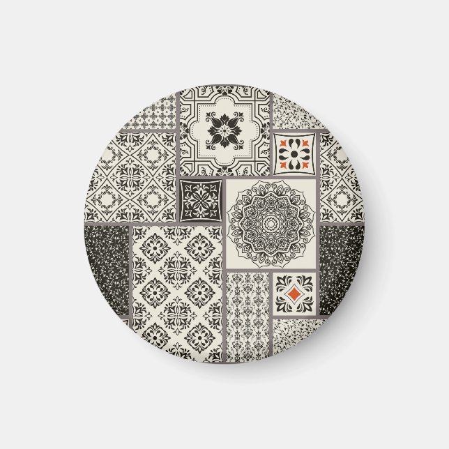 Aimant Motif de tuile islamique Majolica (Devant)