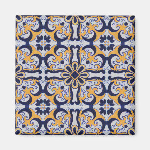 Aimant motif de tuiles portugaises
